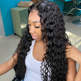 Deep Wave Lace Front Wig Human Hair Wigs 13x4 Short Bob Brazilian For Black Women Frontal Water Wave Lace Front Wig with Baby Hair