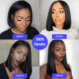 Straight Human Hair Wigs 360 Lace Frontal Wig 13x4 Straight Bob Lace Front Wigs 4*4 Lace Closure wig wholesale hair