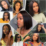 Straight Human Hair Wigs 360 Lace Frontal Wig 13x4 Straight Bob Lace Front Wigs 4*4 Lace Closure wig wholesale hair