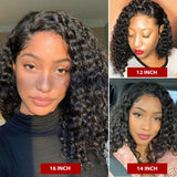 Jerry Curly Short Bob Lace Front Human Hair Wig Pre Plucked For Black Women Glueless 13x4 Deep Wave Frontal Wig Remy