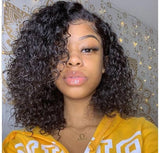 Jerry Curly Short Bob Lace Front Human Hair Wig Pre Plucked For Black Women Glueless 13x4 Deep Wave Frontal Wig Remy