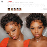 Pixie Cut Wig Human Hair Short Curly Pre Plucked Bleached Knots Wigs Bob Wig Lace Front Human Hair Wigs 13x4 Lace Frontal