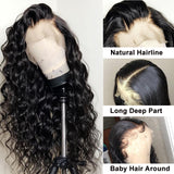 Loose Deep Wave Lace Front Wig For Black Women 180% 4x4 Lace Closure Wig  Human Hair Wigs Brazilian Transparent Lace Wigs