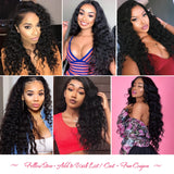 Loose Deep Wave Lace Front Wig For Black Women 180% 4x4 Lace Closure Wig  Human Hair Wigs Brazilian Transparent Lace Wigs