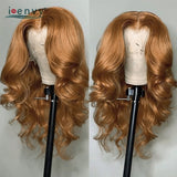 Blonde Highlight Lace Front Human Hair Wigs Body Wave Transparent Lace Front Wigs Peruvian Ginger Orange Part Lace Wigs Remy 180