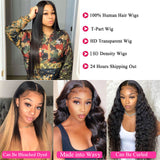 HD Transparent Lace Frontal Wigs 180 Density 30 32 Inch Straight Lace Front Wig T Part Brazilian Straight Human Hair Wigs