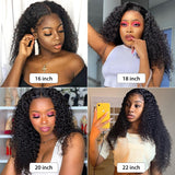 Deep Curly Lace Front Human Hair Wigs 13x4 Lace Frontal Wigs With Baby Hair Short Bob Lace Frontal Wig 180 Density Wig Deep Wave