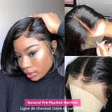 Short Bob Wigs Straight Lace Front Human Hair Wigs For Women Pre Pluck With Baby Hair 13x4 Bob Lace Front Wigs Glueless Lace Wig