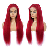 13x4 Lace Front Human Hair Wigs Brazilian Straight Brown Blonde Red PrePlucked Lace Front Wig Remy Hair Wig For Black Women