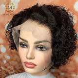 Pixie Cut Wig Human Hair Short Curly Pre Plucked Bleached Knots Wigs Bob Wig Lace Front Human Hair Wigs 13x4 Lace Frontal