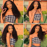 Deep Wave Lace Front Wig Human Hair Lace Wig Natural Remy Pre Plucked Bleached Knots Wigs 13x4 Lace Frontal Wig