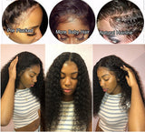 Deep Wave Lace Front Wig Human Hair Lace Wig Natural Remy Pre Plucked Bleached Knots Wigs 13x4 Lace Frontal Wig