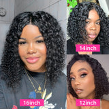 Curly Bob Lace Front Human Hair Wigs With Baby Hair Indian Water Wave 4x4 Lace Closure Wigs Short Jerry Curly Bob Wigs For Women