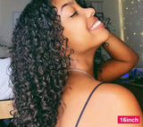 Satai 13x6 Lace Front Wig Curly Human Hair Wig Brazilian Remy Hair Jerry Curl Wig 180 Density Lace Front Human Hair Wigs