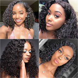 Deep Curly Front Bob wig Lace 4X4 Front Human Hair Wigs Brazilian Curly Natural Wig  Curly Short Bob Lace Front Human Hair Wig