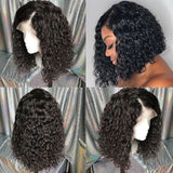 Deep Curly Front Bob wig Lace 4X4 Front Human Hair Wigs Brazilian Curly Natural Wig  Curly Short Bob Lace Front Human Hair Wig