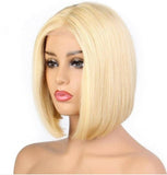 Short Colored Bob Cut Human Hair  Wig  Machine Made Wig Cosplay For Black Women