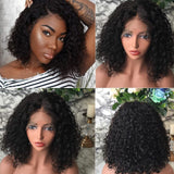 Jerry Curly Short Bob 13x4 Lace Front Human Hair Wigs PrePlucked For Women Kinky Deep Water Wave Frontal Virgin Wig