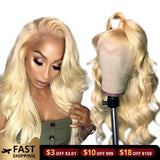 613 Blonde Lace Front Wig Human Hair Brazilian Body Wave Wig Lace Front Human Hair Wigs Remy Transparent Lace Wigs