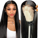 HD Transparent Lace Frontal Wigs 180 Density 30 32 Inch Straight Lace Front Wig T Part Brazilian Straight Human Hair Wigs