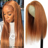 13x4 Lace Front Human Hair Wigs Brazilian Straight Brown Blonde Red PrePlucked Lace Front Wig Remy Hair Wig For Black Women