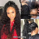 360 Lace Frontal Wig 28 30 Inch Water Wave 13x4 Lace Front Wig Human Hair Wigs Deep Curly Glueless Virgin Brazilian Closure Wig