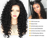 Deep Wave Lace Front Wig Human Hair Lace Wig Natural Remy Pre Plucked Bleached Knots Wigs 13x4 Lace Frontal Wig