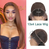 Honey Brown Wig Colored Human Hair Wigs Straight Lace Front Wig 13x4 Frontal Wig For Women Brazilian Remy Closure Wig Prepluck